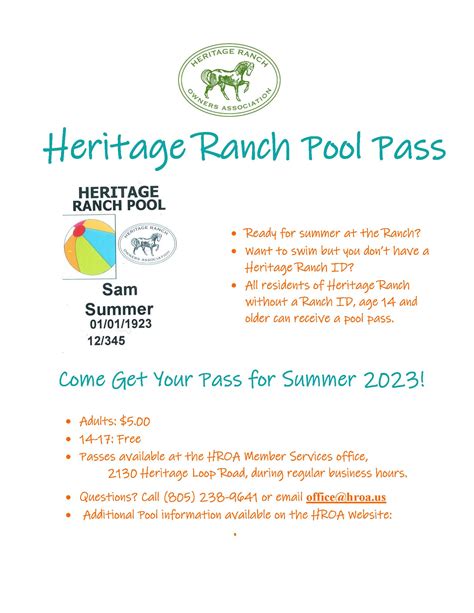Pool <b>Rules</b> ALL PERSONS USING THE POOL DO SO AT THEIR OWN RISK. . Heritage ranch hoa rules